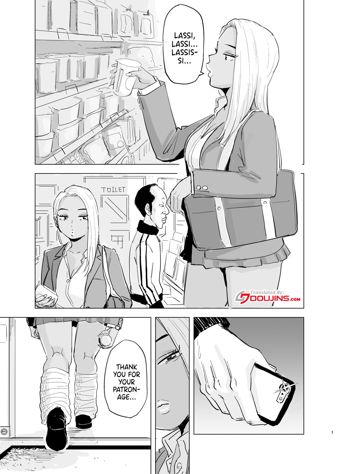 Hentai Manga Comic-Black Gal Schoolgirl x The Soccer Club's Huge Dicks-Read-2